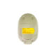 A Pentair brand wireless receiver in beige, featuring an oval shape with a prominent yellow label containing important notes. The device is designed for communication with pool and spa control systems and is showcased against a plain white background.